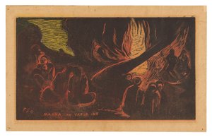 Mahna no varua ino (El diablo habla), de la Suite Noa Noa de Paul Gauguin