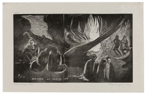 Mahna no varua ino (El diablo habla), de la Suite Noa Noa de Paul Gauguin
