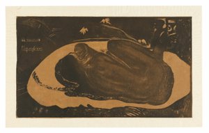 Manau tupapau (Ella piensa en el fantasma o El fantasma piensa en ella), de la Suite Noa Noa de Paul Gauguin