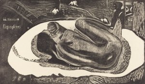 Manoa Tupapau Ella es perseguida por un espíritu, 1894-1895 de Paul Gauguin