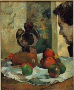 Naturaleza muerta con perfil de Laval de Paul Gauguin