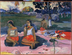 ""Nave Nave Moe"" (La primavera sagrada: dulces sueños) Pintura de Paul Gauguin (1848-1903) (Postimpresionismo) 1894 Dim. 73x98 cm San Petersburgo, museo del Hermitage de Paul Gauguin