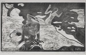 Noa Noa: Mujeres en el río Auti Te Pape, 1893-94 de Paul Gauguin
