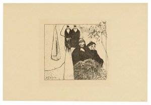 Mujeres mayores de Arles, de la Suite Volpini de Paul Gauguin