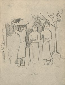 En camino a la fiesta de Paul Gauguin