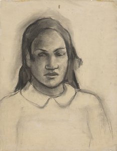Retrato de Tehamana, 1891-93 de Paul Gauguin