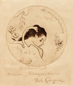 Proyecto para un plato – Leda y el cisne de Paul Gauguin