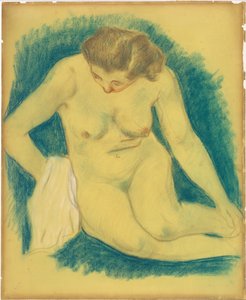 Desnudo sentado visto desde arriba de Paul Gauguin