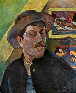 Autorretrato con sombrero, 1893-1894 1939 de Paul Gauguin