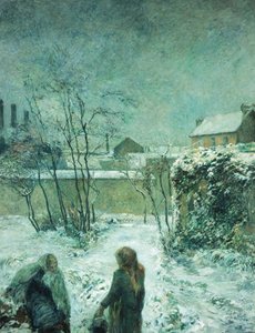 Nieve, Carcel Road, 1883 de Paul Gauguin
