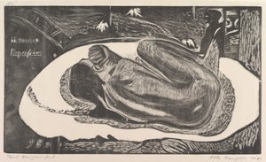 Espíritu de los muertos mirando Manao Tupapau, de Fragrance Noa Noa de Paul Gauguin