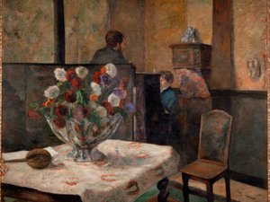 Naturaleza muerta con flores de Paul Gauguin