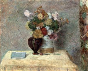 Naturaleza muerta con flores de Paul Gauguin