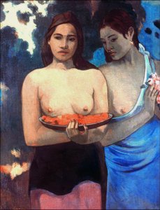 Tahití: Dos mujeres tahitianas, Paul Gauguin (1899) de Paul Gauguin