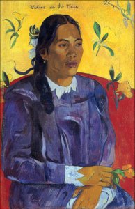 Tahiti: Vahine No Te Tiare (Mujer con una flor) de Paul Gauguin