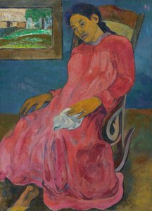 Tahitiano:  Faaturuma Melancólico de Paul Gauguin