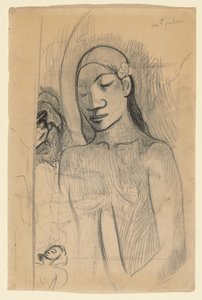 Figura tahitiana, c.1895-96 de Paul Gauguin