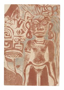 La diosa Hina, ídolo de Tahití