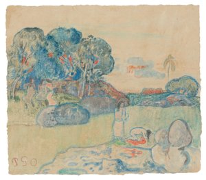 Paisaje de Tahití de Paul Gauguin
