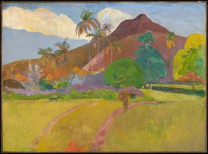 Paisaje tahitiano de Paul Gauguin
