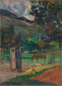 Paisaje tahitiano de Paul Gauguin