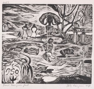 Serie tahitiana: Ofrendas a un dios de Paul Gauguin