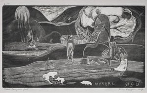 Serie Tahitiana: Adoración. de Paul Gauguin
