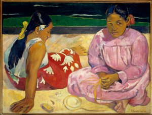 Mujeres tahitianas o En la playa