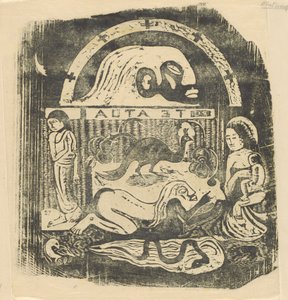 Te Atua Los Dioses Placa Pequeña [recto], en o después de 1895 de Paul Gauguin