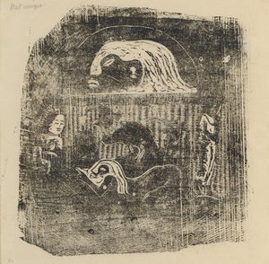 Te Atua Los Dioses Placa Pequeña [verso], en o después de 1895 de Paul Gauguin