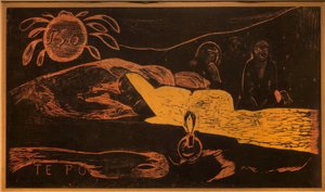 Te Po (La gran noche) de Paul Gauguin