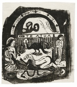 Te atua (El Dios), de la Suite de Grabados en Madera Tardíos de Paul Gauguin