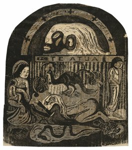 Te atua (El Dios), de la serie de grabados tardíos en madera de Paul Gauguin