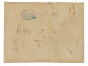 Diez estudios de figuras tahitianas de Paul Gauguin