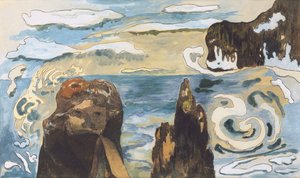 Las rocas negras, 1889 de Paul Gauguin