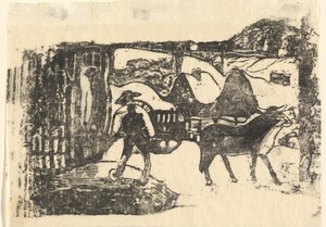 El Carro de Bueyes Le char a boeufs, en o después de 1895 de Paul Gauguin