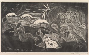 El universo es creado, de Fragrance Noa Noa de Paul Gauguin