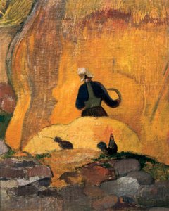 Las muelas amarillas o La cosecha rubia (detalle) 1889 de Paul Gauguin