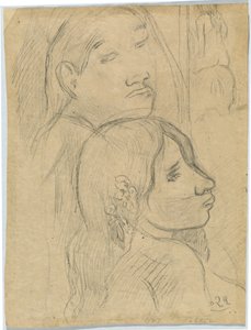 Dos marquesanos [verso] de Paul Gauguin