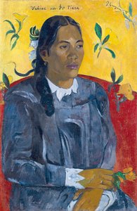 Vahine no te Tiare Mujer con una flor de Paul Gauguin