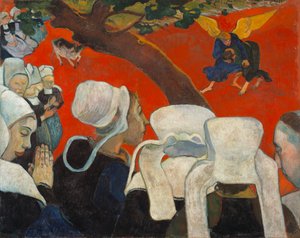 Visión después del sermón Jacob luchando con el ángel de Paul Gauguin