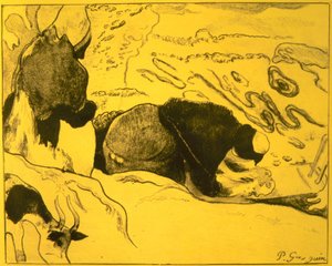Lavanderas, de la Suite Volpini: Dessins lithographiques, 1889 de Paul Gauguin
