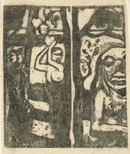 Mujer recogiendo fruta y la salvaje, 1894-1895 de Paul Gauguin