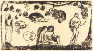 Mujeres, animales y follaje de Paul Gauguin