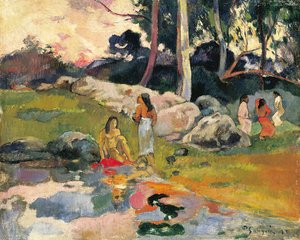 Mujeres junto al río de Paul Gauguin