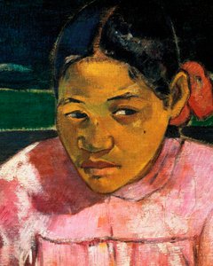 Mujeres de Tahití o En la playa (detalle) de Paul Gauguin