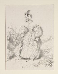 En el campo. Huillet 1835. Vestido de jaconas,... de Paul Gavarni