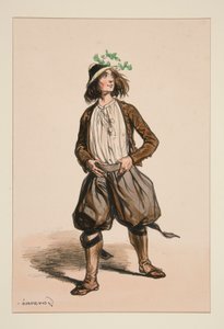 CABRERO. Sombrero de paja. de Paul Gavarni