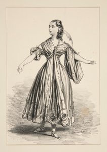 DISFRAZ DE MADEMOISELLE DEJAZET. Papel de L de Paul Gavarni