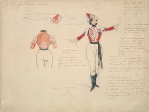 Estudio de vestuario para hombre gitano en de Paul Gavarni